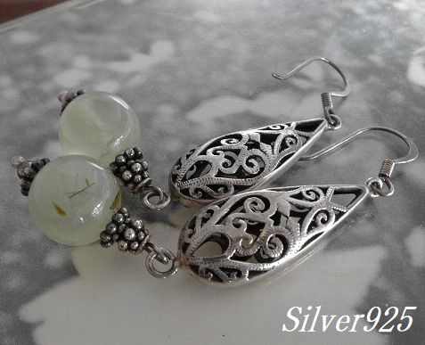 画像: シルバーピアス　プレナイト