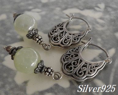 画像: シルバーピアス　プレナイト