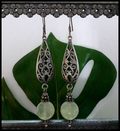 画像: シルバーピアス　プレナイト