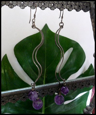 画像: シルバーピアス　アメジスト