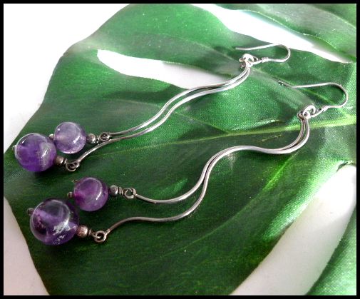 画像: シルバーピアス　アメジスト
