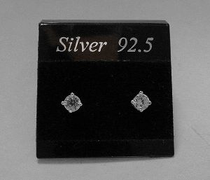 画像: シルバーピアス　ジルコニア3mm