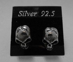 画像: シルバーピアス　スカルヘッド