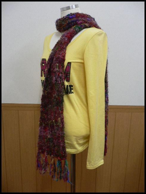 画像: タイ製　ハンドメイドロングシルクマフラーC