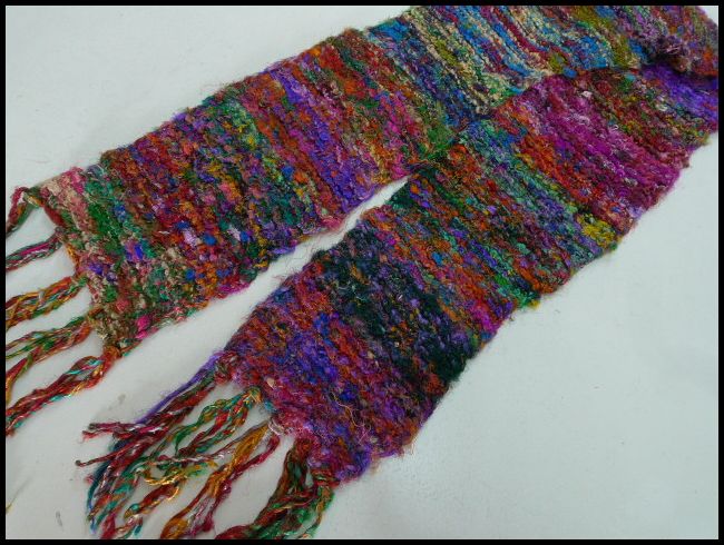 画像: タイ製　ハンドメイドロングシルクマフラーD