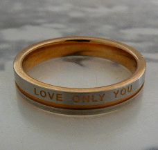 画像: ステンレス メッセージリング LOVE ONLY YOU　あなただけを愛してる