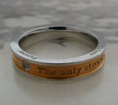 画像: ステンレス メッセージリング　The only eternal love　唯一の永遠の愛