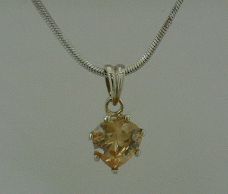 画像: オレンジジルコニアハート ペンダント 