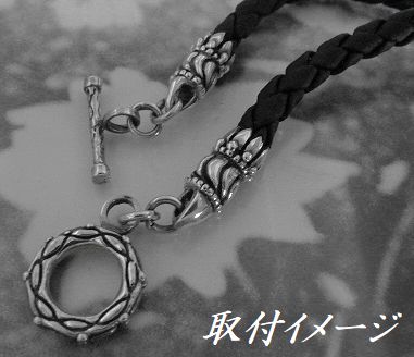 画像: シルバー925エンドパーツ　革紐カシメtype