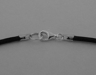 画像: シルバー925パーツ牛革丸紐黒　細　40/45/50/55/60/100cm