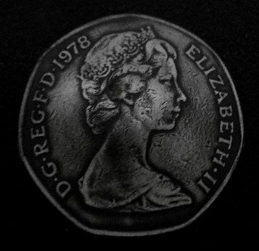 画像1: イギリス50ペンス レプリカコイン　メタルコンチョ　直径30mm 