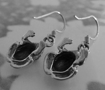 画像: シルバーピアス　カエル