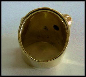 画像: Brassパンチャースカルリング　オニキス眼