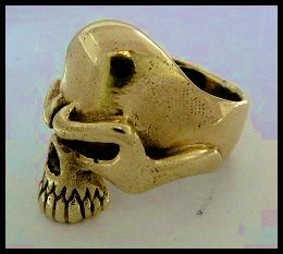 画像: Brassアングリースカルヘッドリング