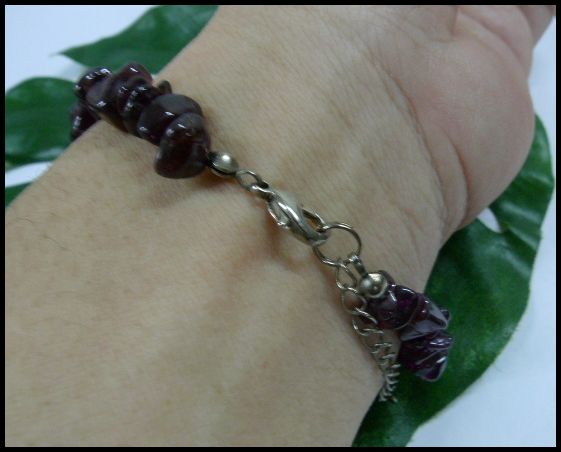 画像: ガーネットさざれ　天然石ブレス