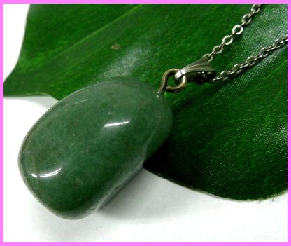 画像1: インド翡翠 タンブルネックレス 40cm/45cm