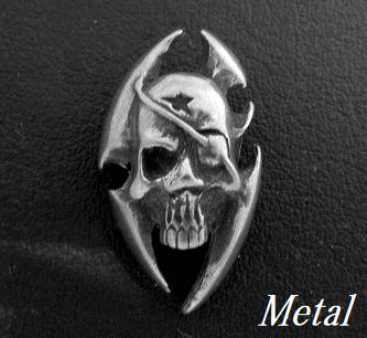 画像1: カリビアンスカルメタルコンチョ　直径　26mm×16mm