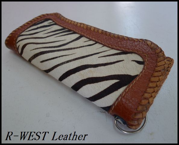 画像: 牛革×ゼブラ柄ハラコmix　レザーウォレット