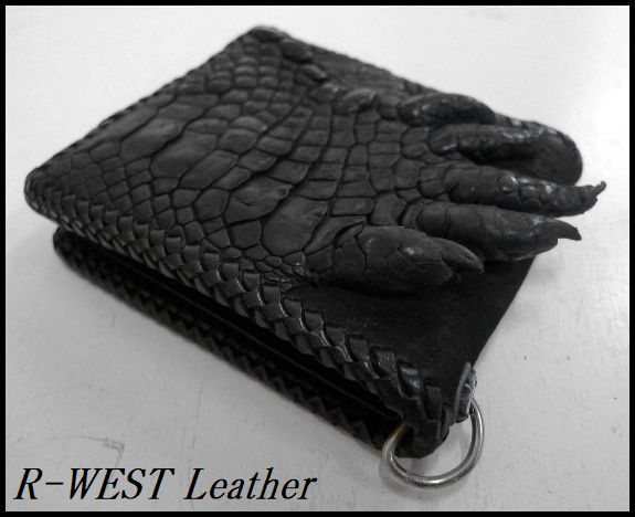 画像: 牛革×ワニ革クロコダイルハンド　レザーウォレット