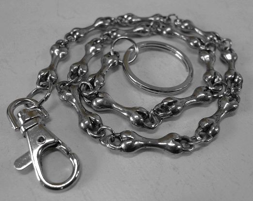 画像1: ボーン メタルウォレットチェーン