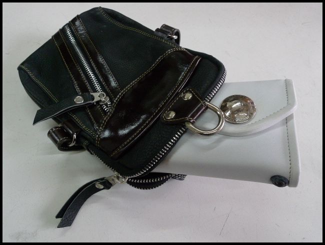 画像: 牛革Wポケットメディスンバッグ　ファスナー