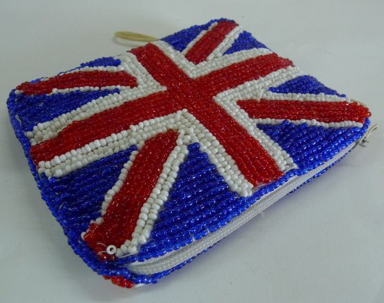 画像: ハンドメイドビーズ　コンケース　イギリス国旗