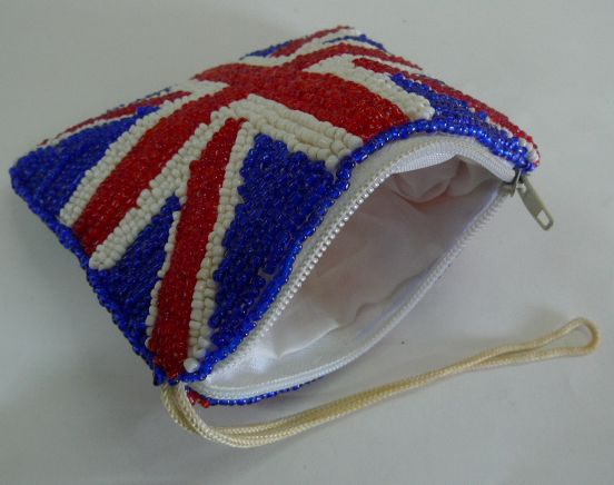 画像: ハンドメイドビーズ　コンケース　イギリス国旗