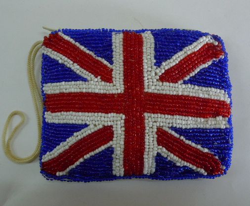 画像1: ハンドメイドビーズ　コンケース　イギリス国旗