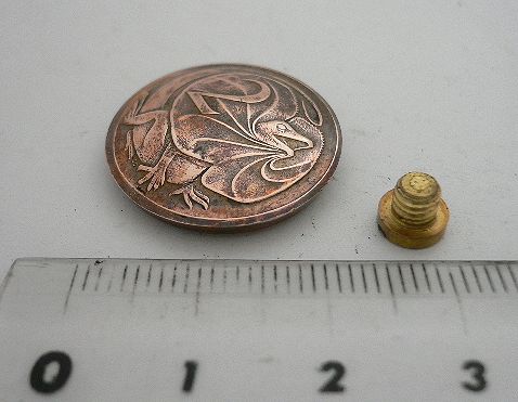 画像: オーストラリア２セントb　コインコンチョ　直径22mm