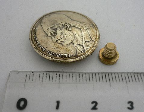画像: ギリシャ２ドラクマ　コインコンチョ　直径24mm