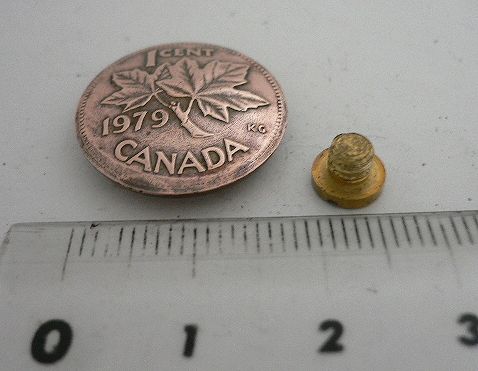 画像: カナダ１セント　コインコンチョ　直径19mm