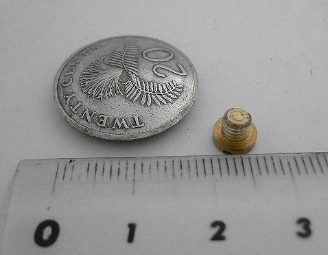 画像: シンガポール２０セントb　コインコンチョ　直径22mm