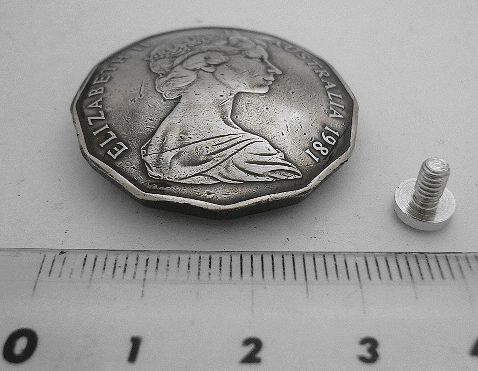 画像: オーストラリア５０セント　コインコンチョ直径30mm