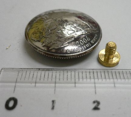 画像: アメリカノースダコタ州２５セントコインコンチョ　直径24mm