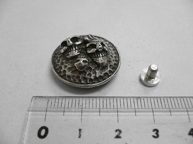 画像: スモールスカルフェイス　コンチョ　直径　22mm