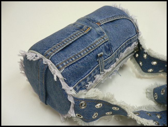 画像: ジーンズリメイクデニムドラムバック