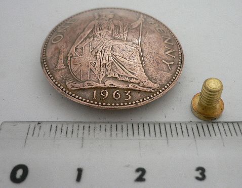 画像: イギリス１ペニーd　コインコンチョ　直径30mm