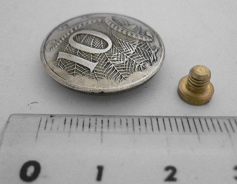 画像: オーストラリア１０セントb　コインコンチョ　直径23mm