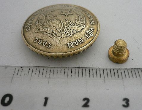 画像: インドネシア１０ルピア　コインコンチョ　直径22mm