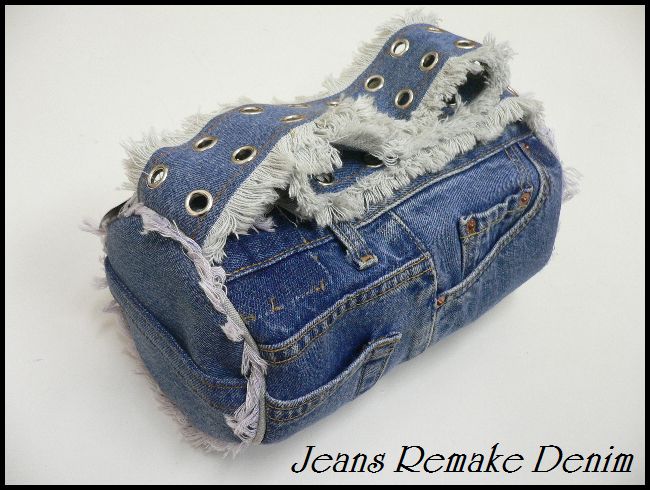 画像: ジーンズリメイクデニムドラムバック