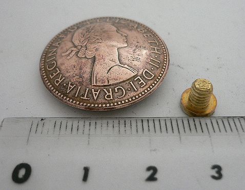 画像: イギリス１/２ペニーa　コインコンチョ　直径25mm