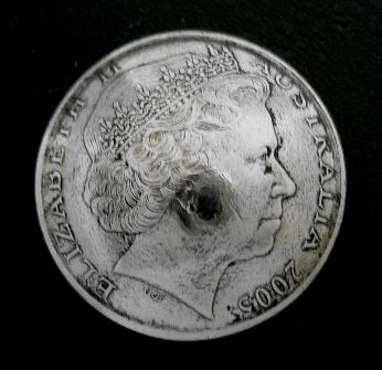 画像1: オーストラリア２０セントa　コインコンチョ　直径27mm