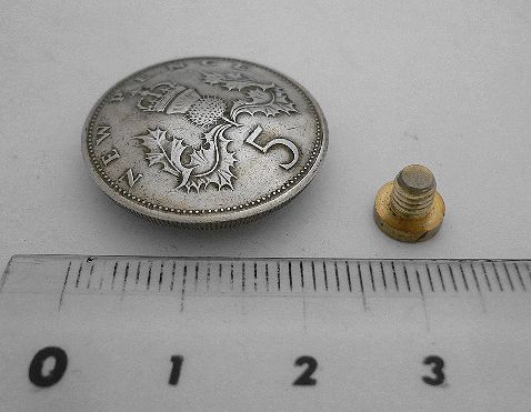 画像: イギリス５ペンス　コインコンチョ　直径23mm