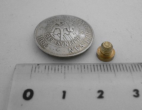 画像: フィリピン２５センタボ　コインコンチョ　直径21mm