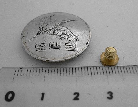 画像: 韓国５００ウォンa　コインコンチョ　直径26mm