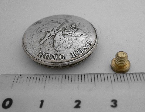 画像: 香港５香港ドル　コインコンチョ　直径27mm