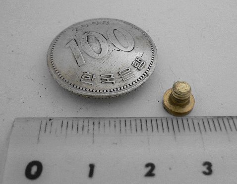 画像: 韓国１００ウォンb　コインコンチョ　直径24mm