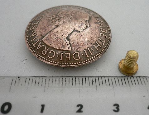 画像: イギリス１ペニーc　コインコンチョ　直径30mm